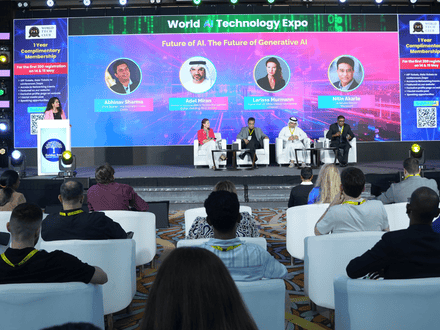 Live product demonstration at World AI Technology Expo Dubai